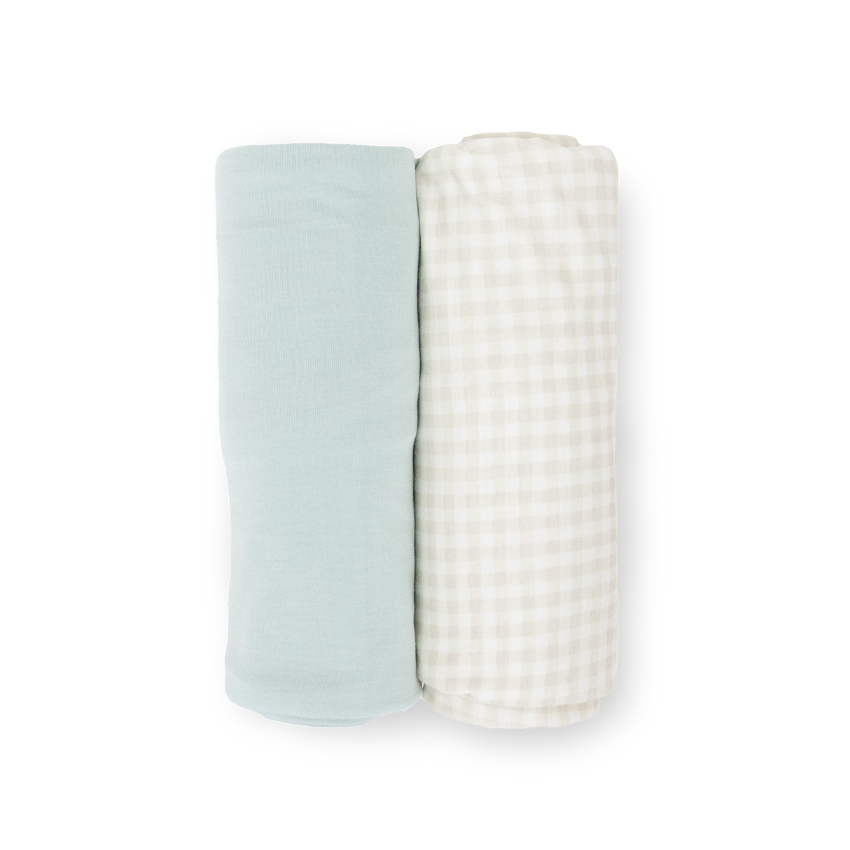 Stretch Knit Swaddle Blanket 2 Pack - Frost Green