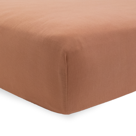 Stretch Knit Crib Sheet - Terracotta