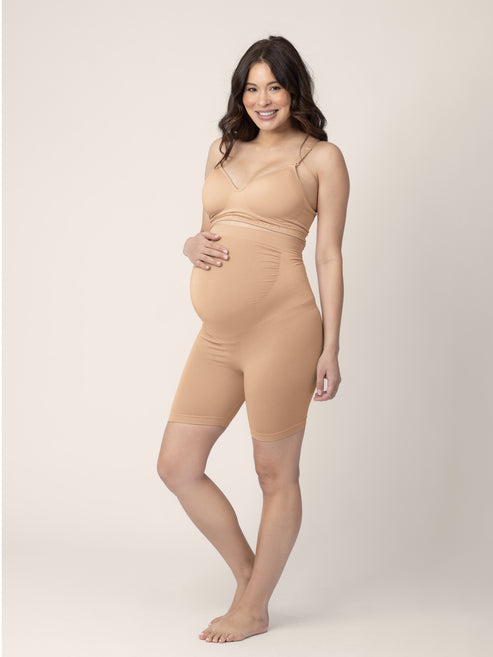 Bamboo Seamless No Rub Maternity Thigh Saver | Beige - HoneyBug 