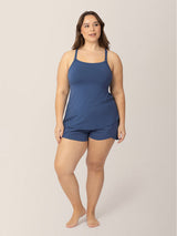 Bamboo Lounge Around Nursing & Maternity Tank | Slate Blue - HoneyBug 