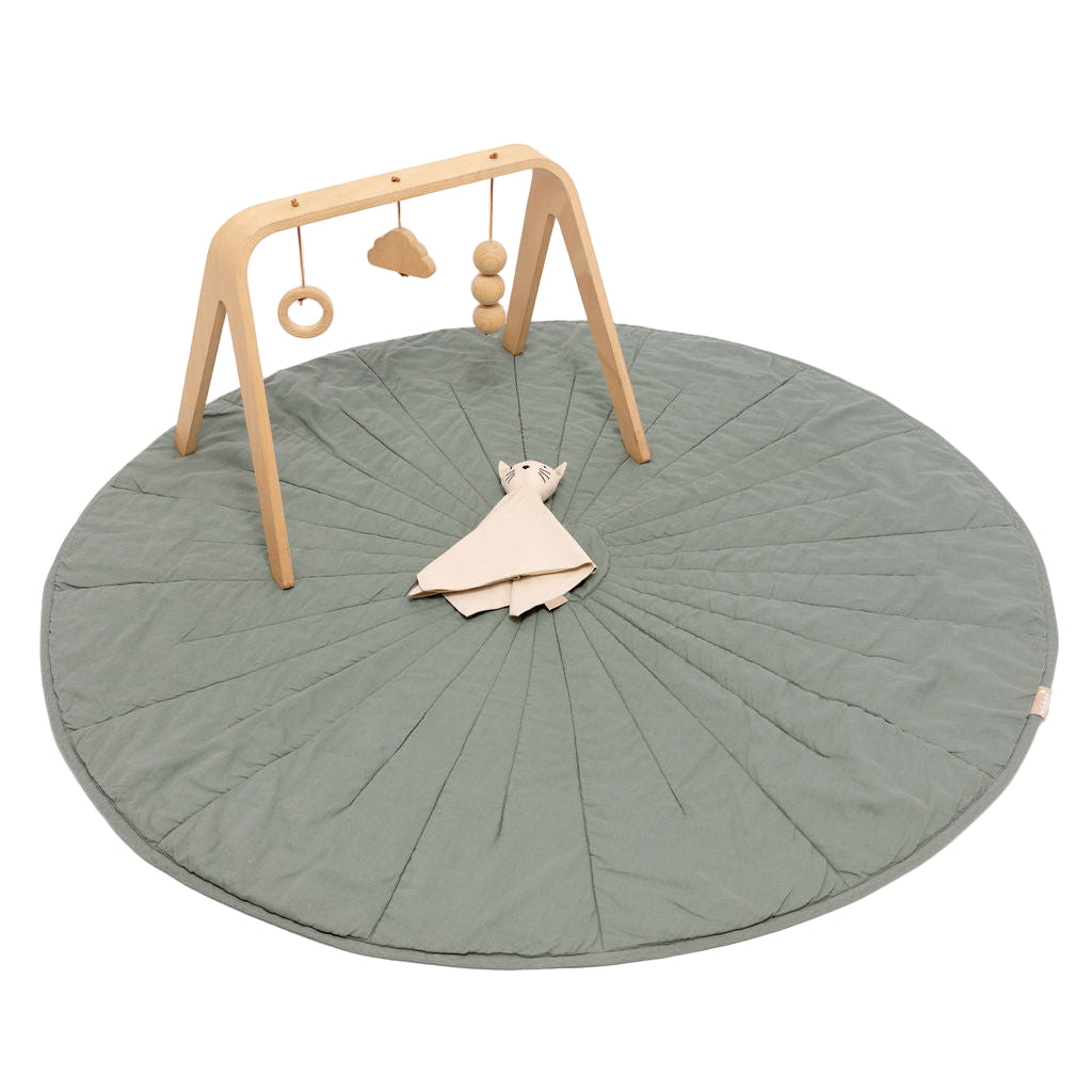 Acadian/Dove - Linen Quilted Playmat - HoneyBug 