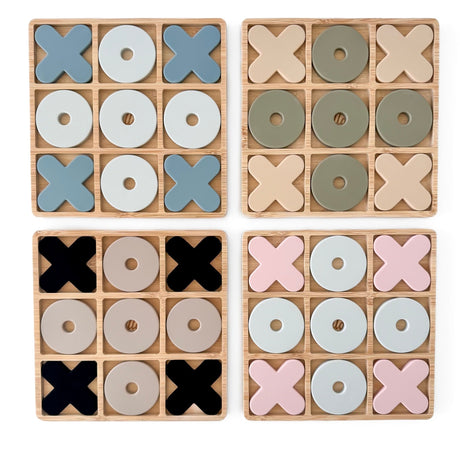 Silicone & Beechwood Tic Tac Toe