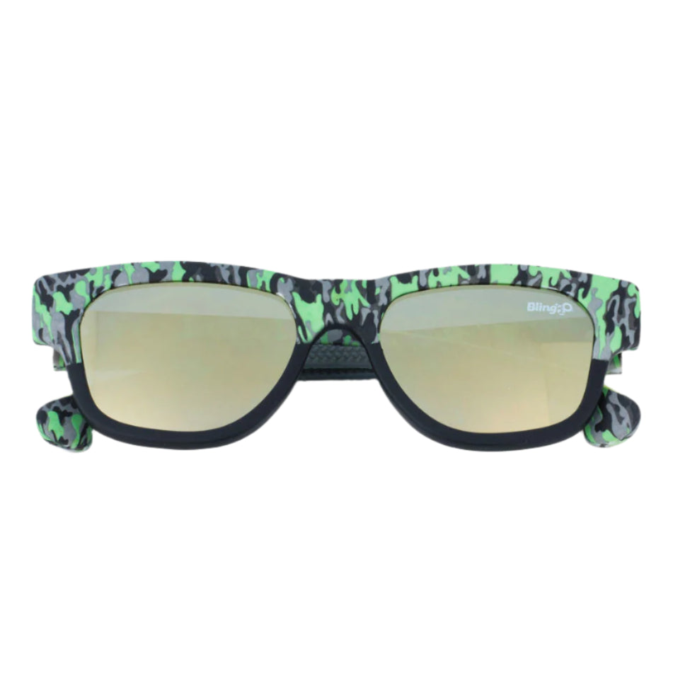 Camo Calm Sky Fire Island Kids' Sunglasses - HoneyBug 