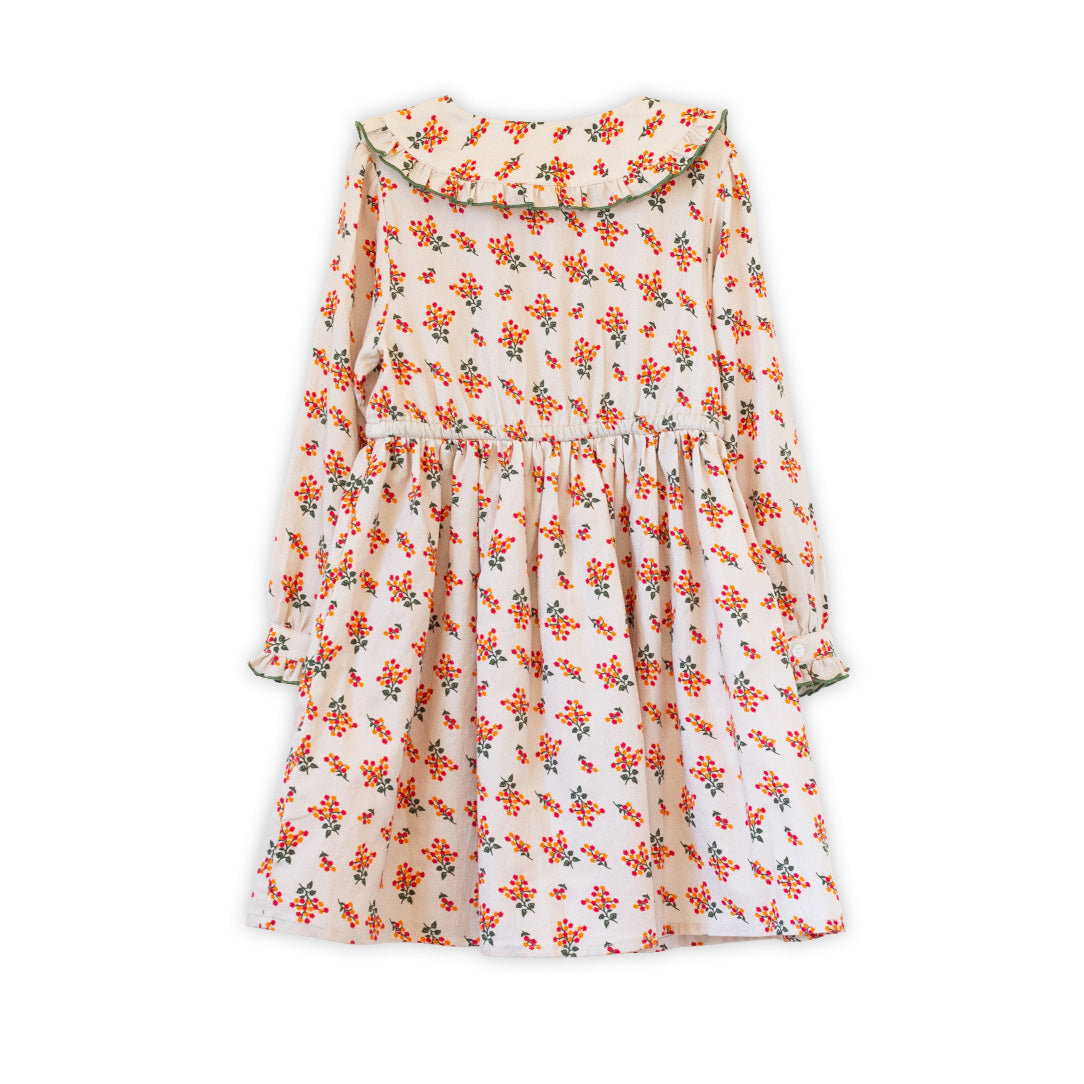 Girls Adelaide Velvet Tie Dress | Autumn Floral - HoneyBug 