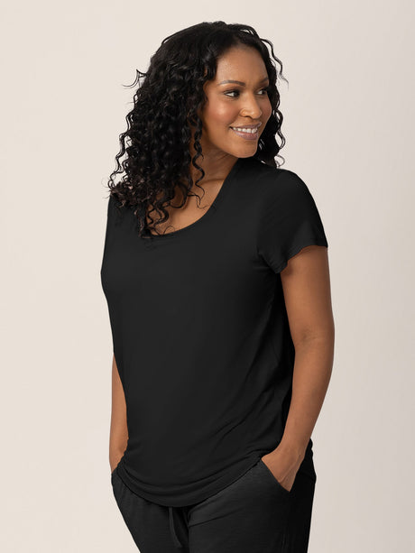 Everyday Maternity & Nursing T-shirt | Black - HoneyBug 
