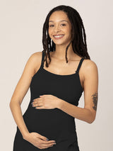 Bamboo Lounge Around Nursing & Maternity Tank | Black - HoneyBug 