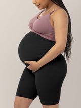 Bamboo Seamless No Rub Maternity Thigh Saver | Black - HoneyBug 