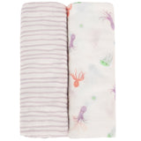 Octopus & Lavender Wave Swaddle Set