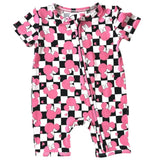 SHORTIE ZIP ROMPER - Millie Magic (Pink)