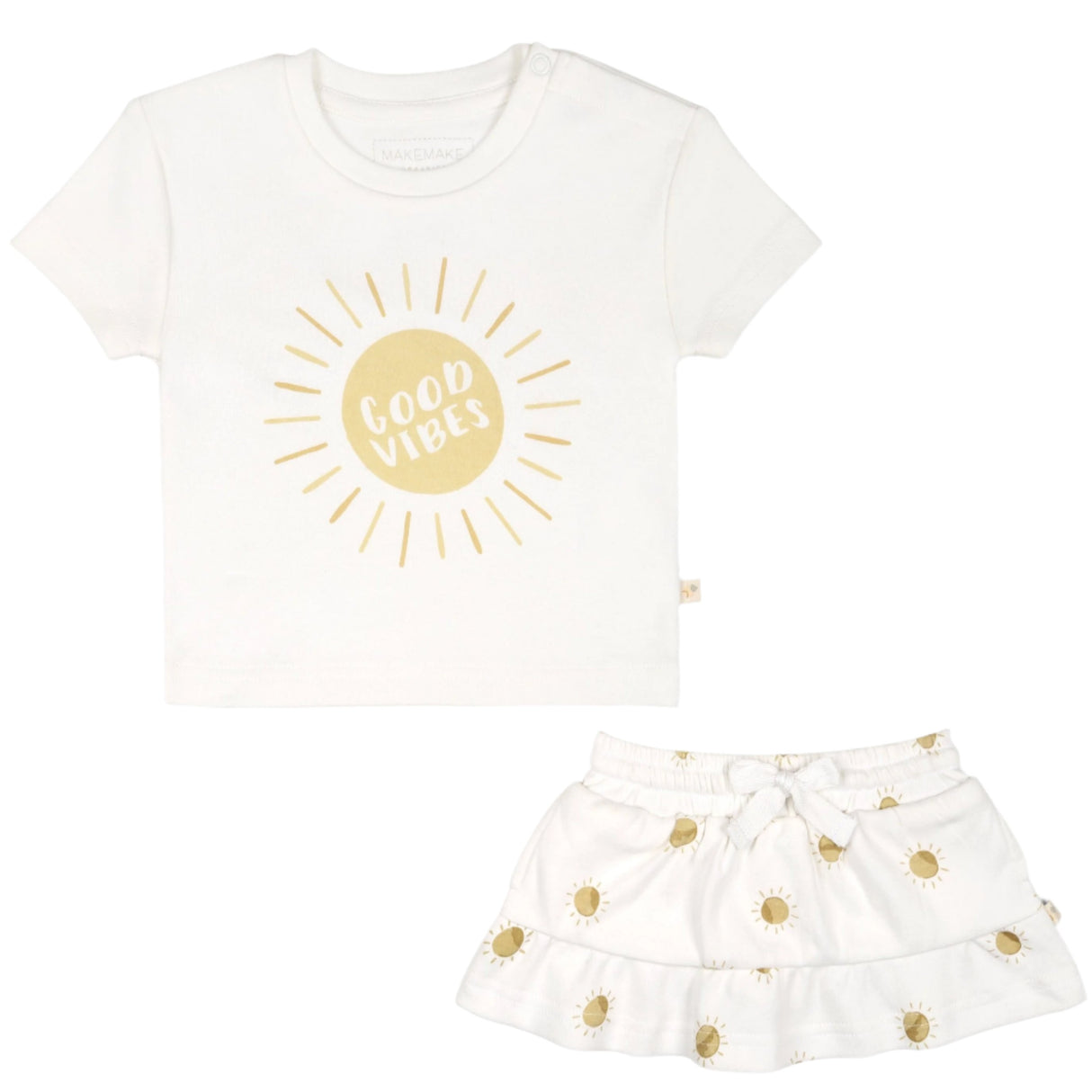 Organic Girls Tee and Skort Outfit - Sunshine