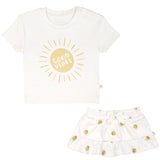 Organic Girls Tee and Skort Outfit - Sunshine