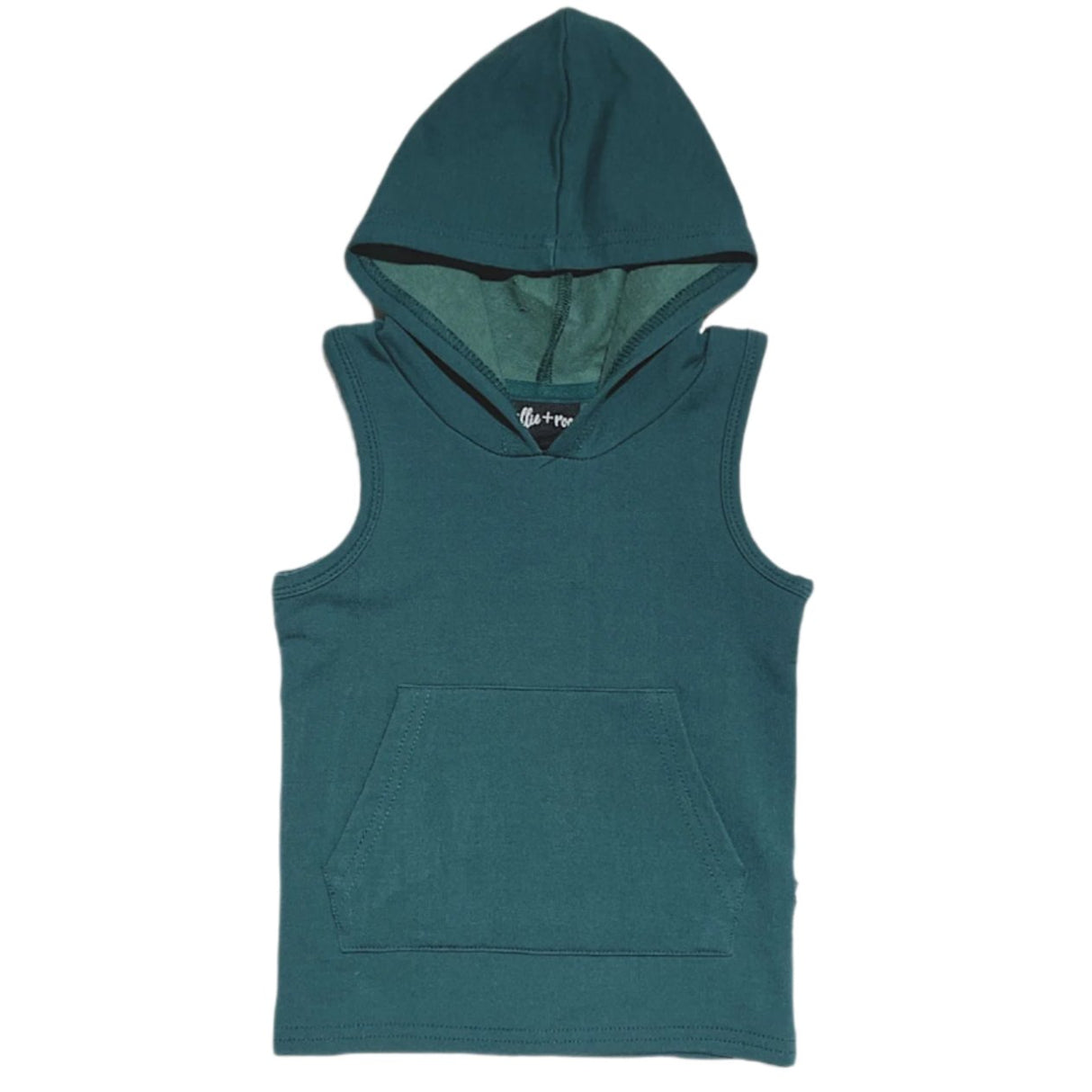 BAMBOO HOODIE TANK- Peacock