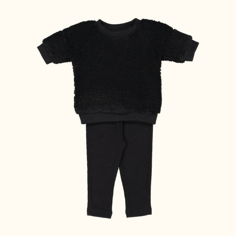 Black Sherpa Baby Set - HoneyBug 