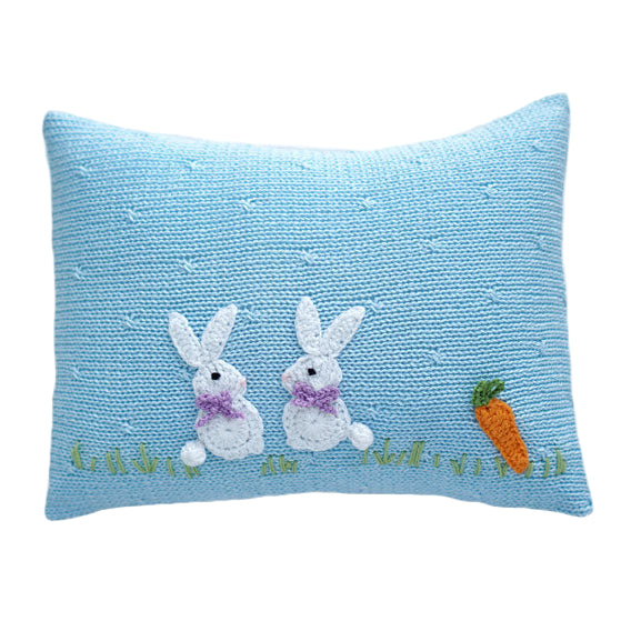Baby Bunny Mini Pillow, Blue