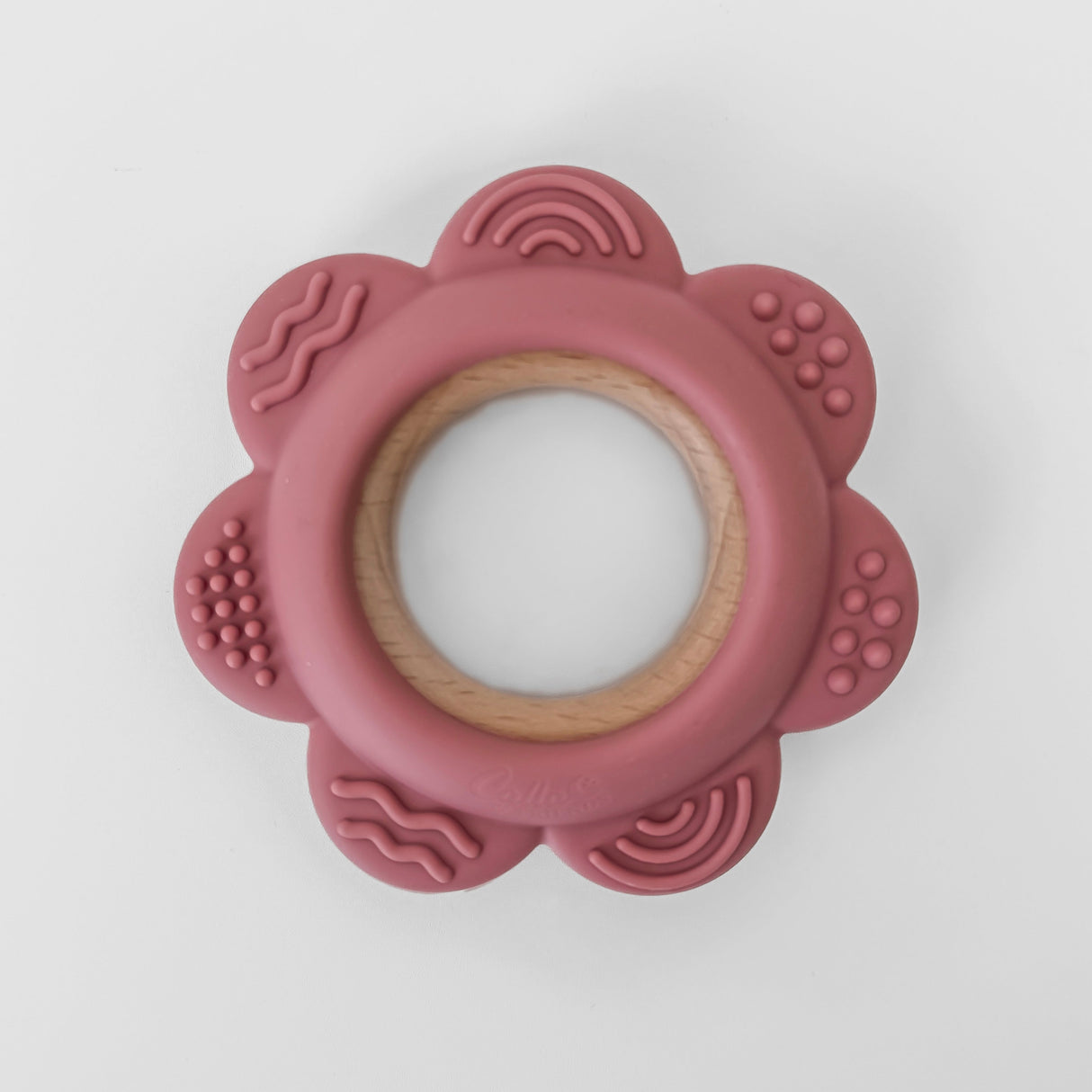 Garden Party Teether Collection - Silicone & Beechwood Flower