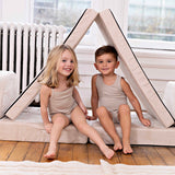 Bamboo Cotton Mauve + White  (2 Sets) - HoneyBug 