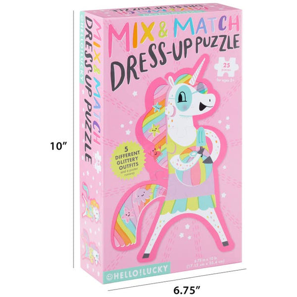 Hello!Lucky Dress Up Unicorn Puzzle - HoneyBug 