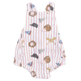 Vintage Baseball Stripe - Retro Sunsuit