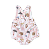 Vintage Baseball Stripe - Retro Sunsuit