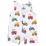 Tractor Friends - Sleeveless Shortie Romper