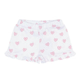 Pink Heart Print Shorts