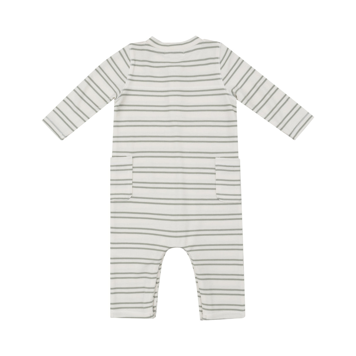 Uni Romper - Modal Rib Stripe - Desert Sage