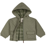 Organic Quilted Hooded Jacket - Olive