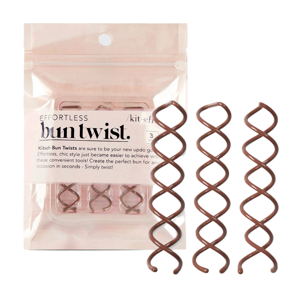 Bun Twist 3pc (Brown)