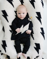 Lightning Bolt Plush Lovey | Black - HoneyBug 