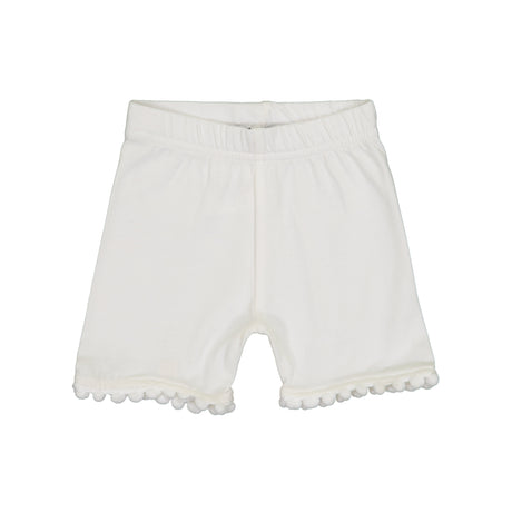 Ivory Pompom Trim Shorties - HoneyBug 