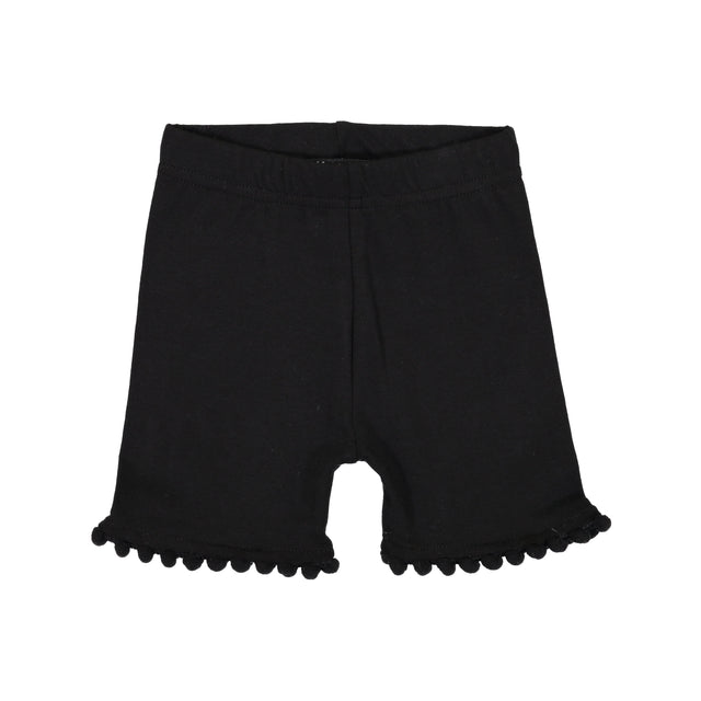 Black Pompom Trim Shorties - HoneyBug 