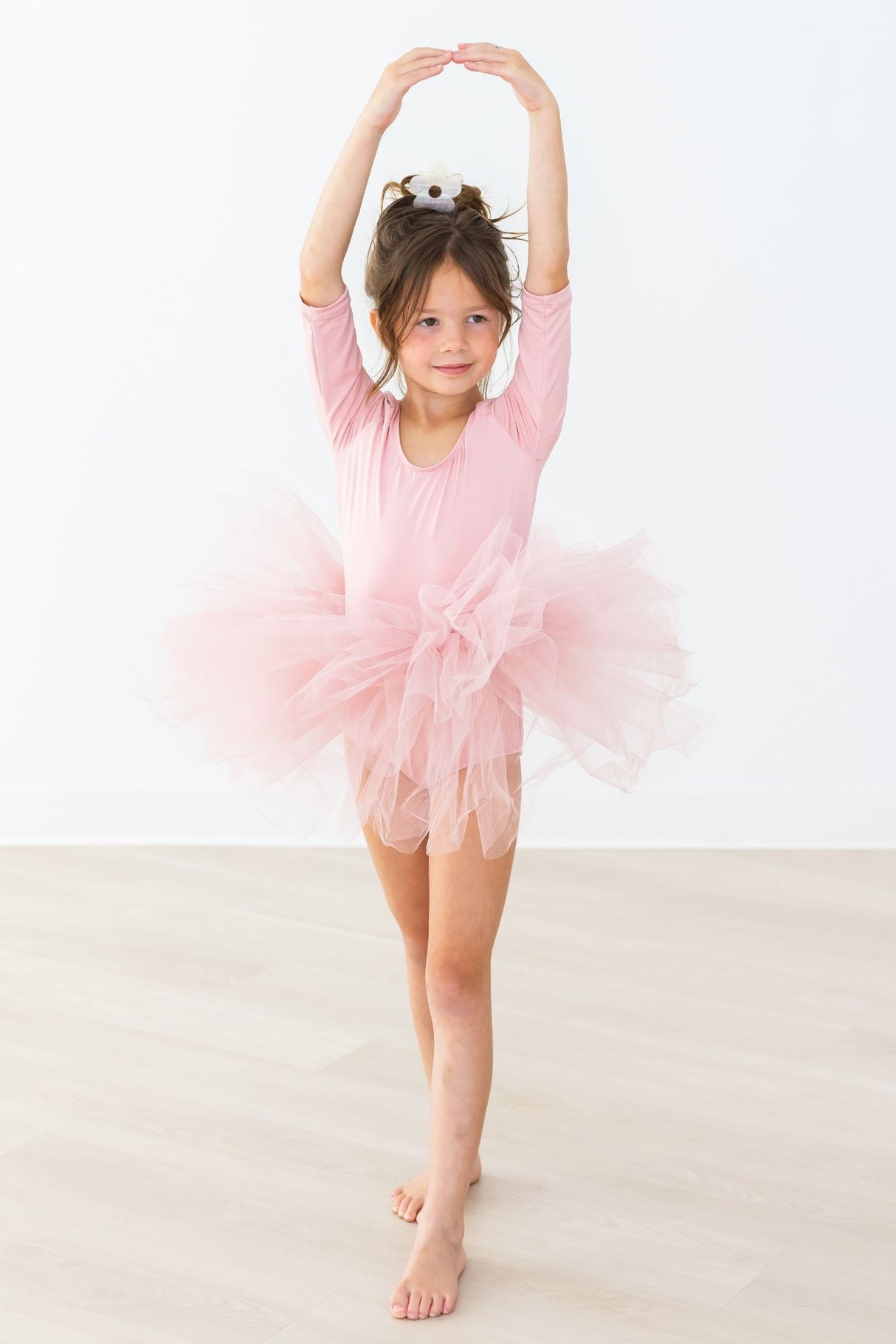 Vintage Pink 3/4 Tutu Leotard