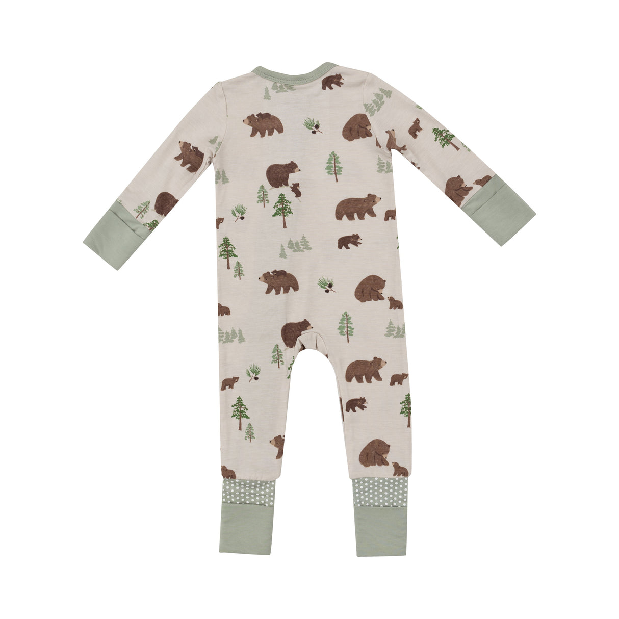 2 Way Zipper Romper - Sweet Brown Bears