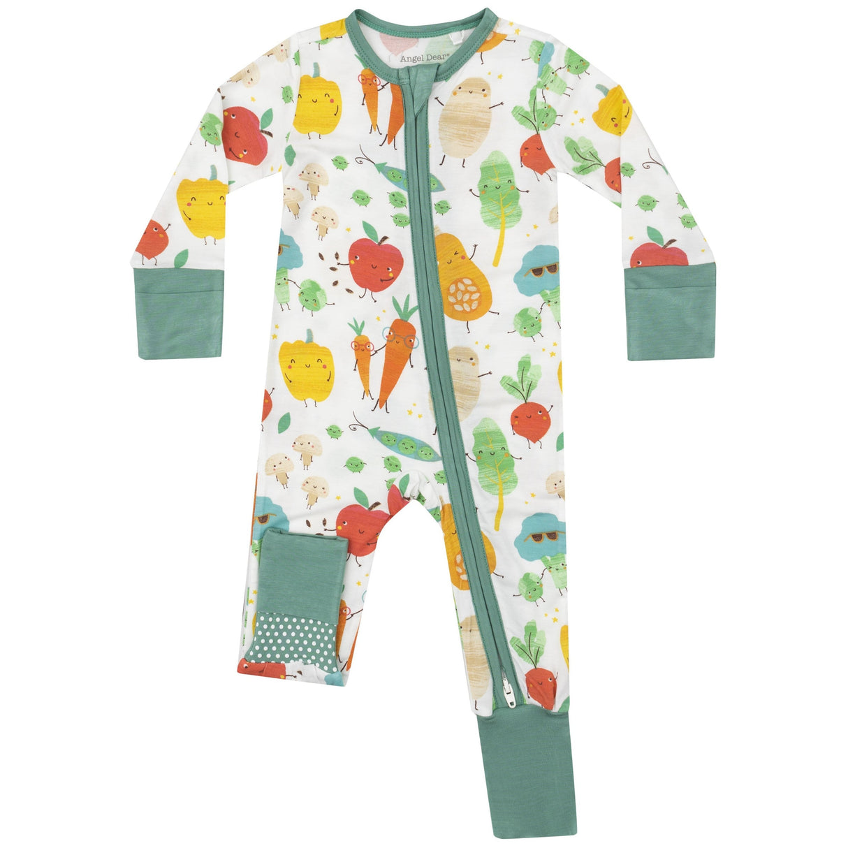 2 Way Zipper Romper - Fall Veggies