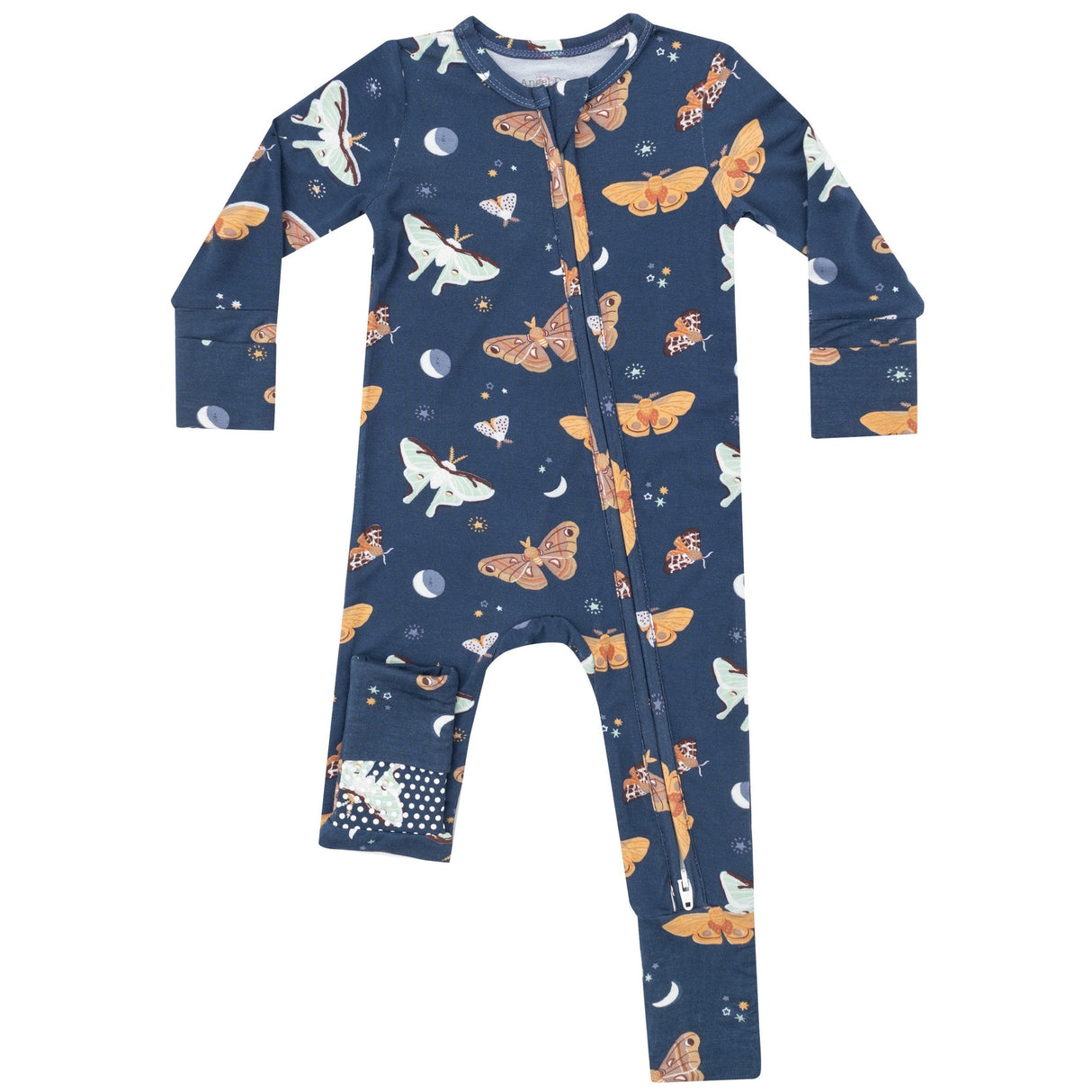 2 Way Zipper Romper - Moths