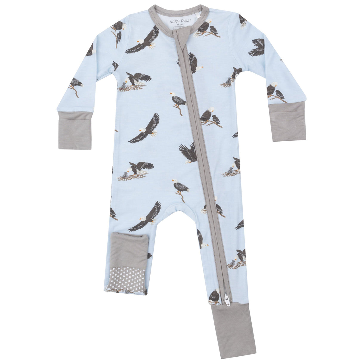 2 Way Zipper Romper - Bald Eagles