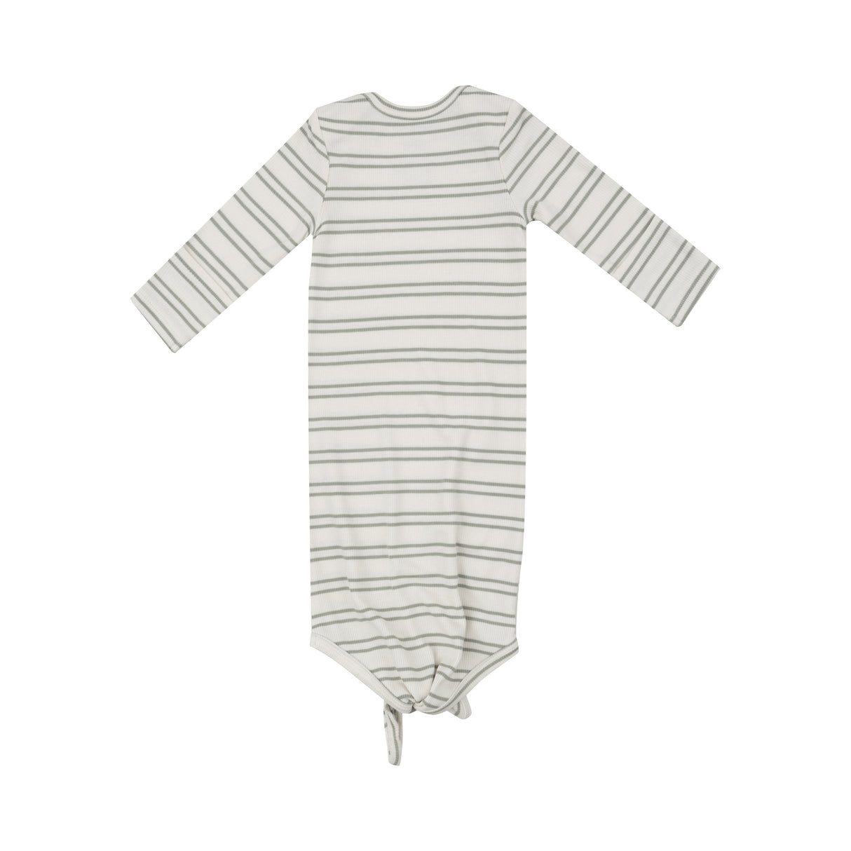 Knotted Gown - Modal Rib Stripe - Desert Sage