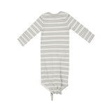 Knotted Gown - Modal Rib Stripe - Desert Sage