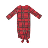 Knotted Gown - Vintage Holiday Plaid