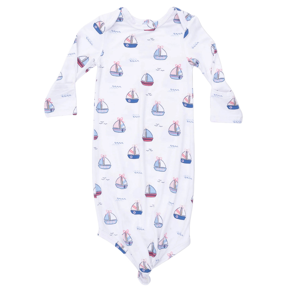 Bubbly Sailboats Pink - Knotted Gown