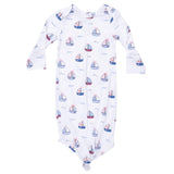 Bubbly Sailboats Pink - Knotted Gown