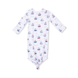 Bubbly Sailboats Pink - Knotted Gown
