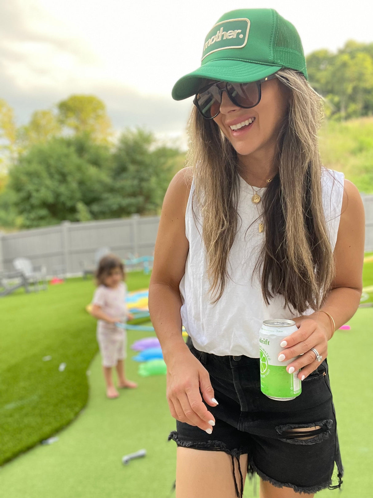 Mother Patch Trucker Hat - Kelly Green - HoneyBug 