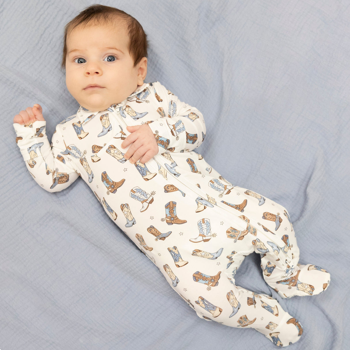 Cowboy Boots - Cowboy 2 Way Zipper Footie
