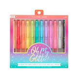 Oh My Glitter! Retractable Gel Pens - Set of 12 by OOLY - HoneyBug 