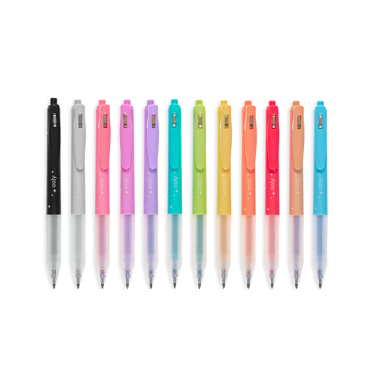 Oh My Glitter! Retractable Gel Pens - Set of 12 by OOLY - HoneyBug 