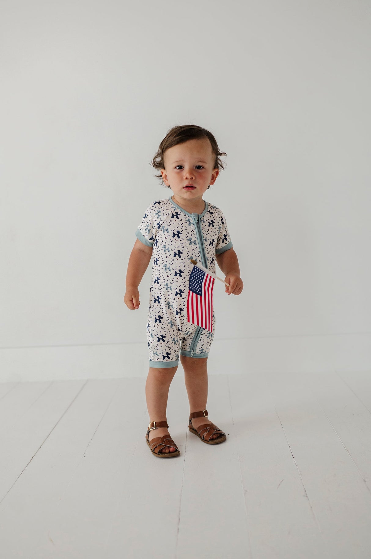 Summer Zip Romper - HoneyBug 