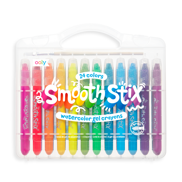 Smooth Stix Watercolor Gel Crayons - Set of 24 by OOLY - HoneyBug 