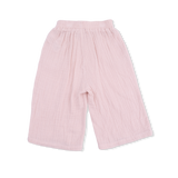 Solid Muslin Lotus - Wide Leg Pant with Ruffle Pocket