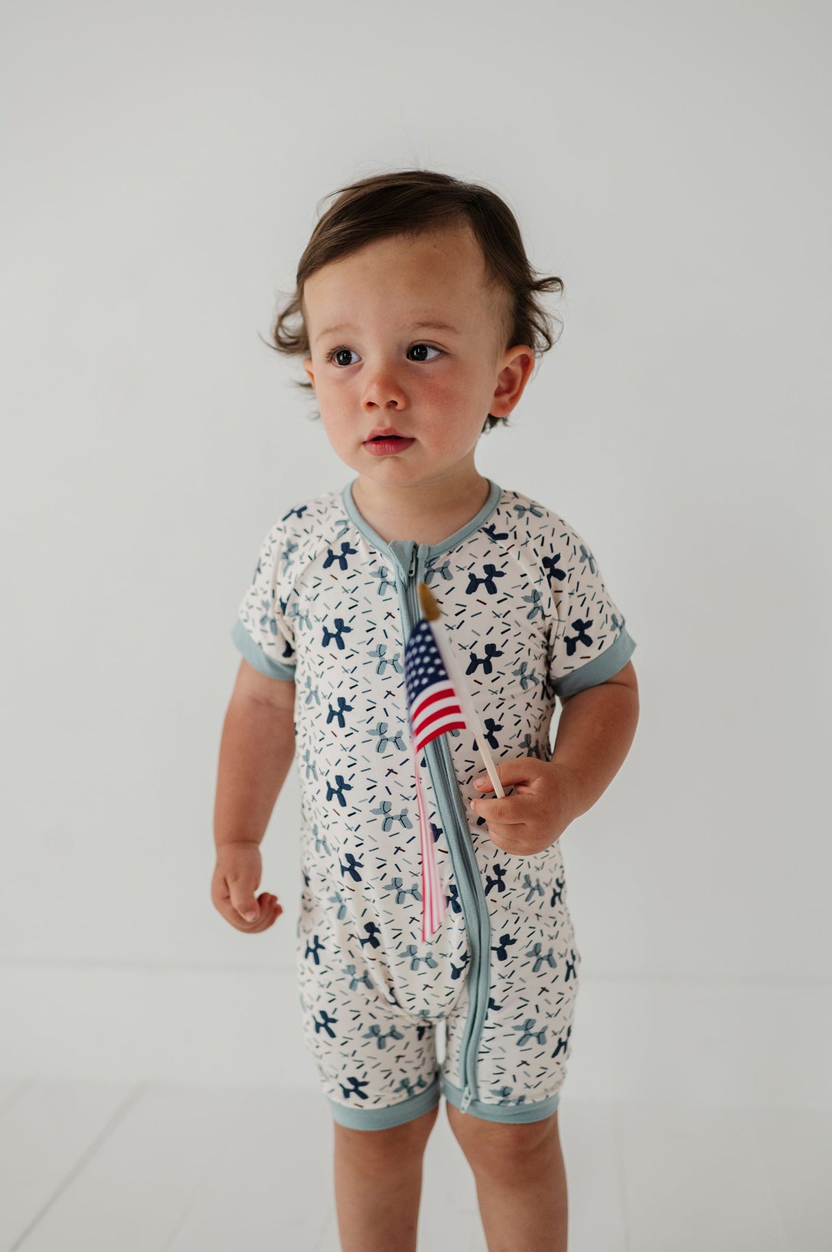 Summer Zip Romper - HoneyBug 